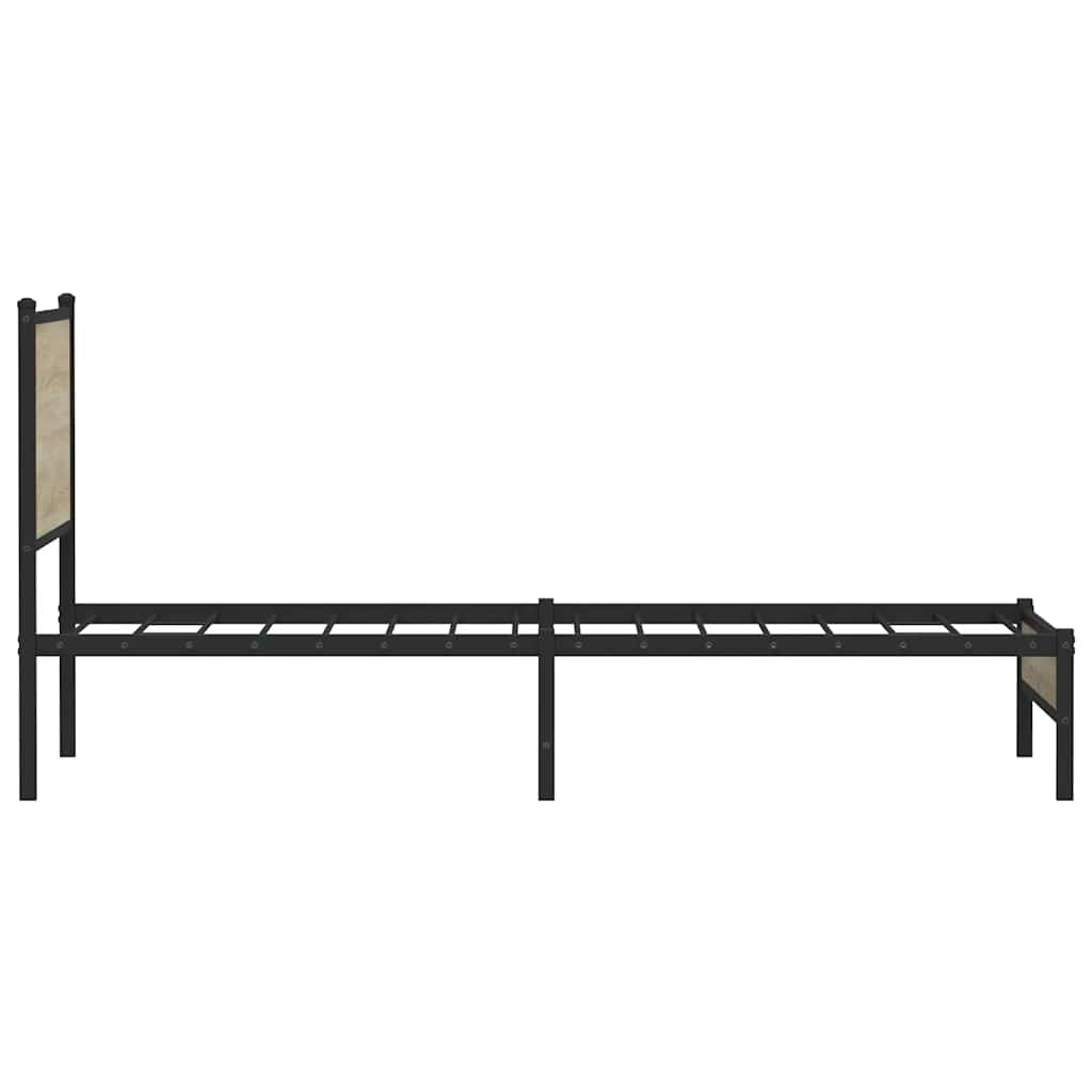 Metalni okvir kreveta bez madraca boja hrasta sonome 107x203 cm