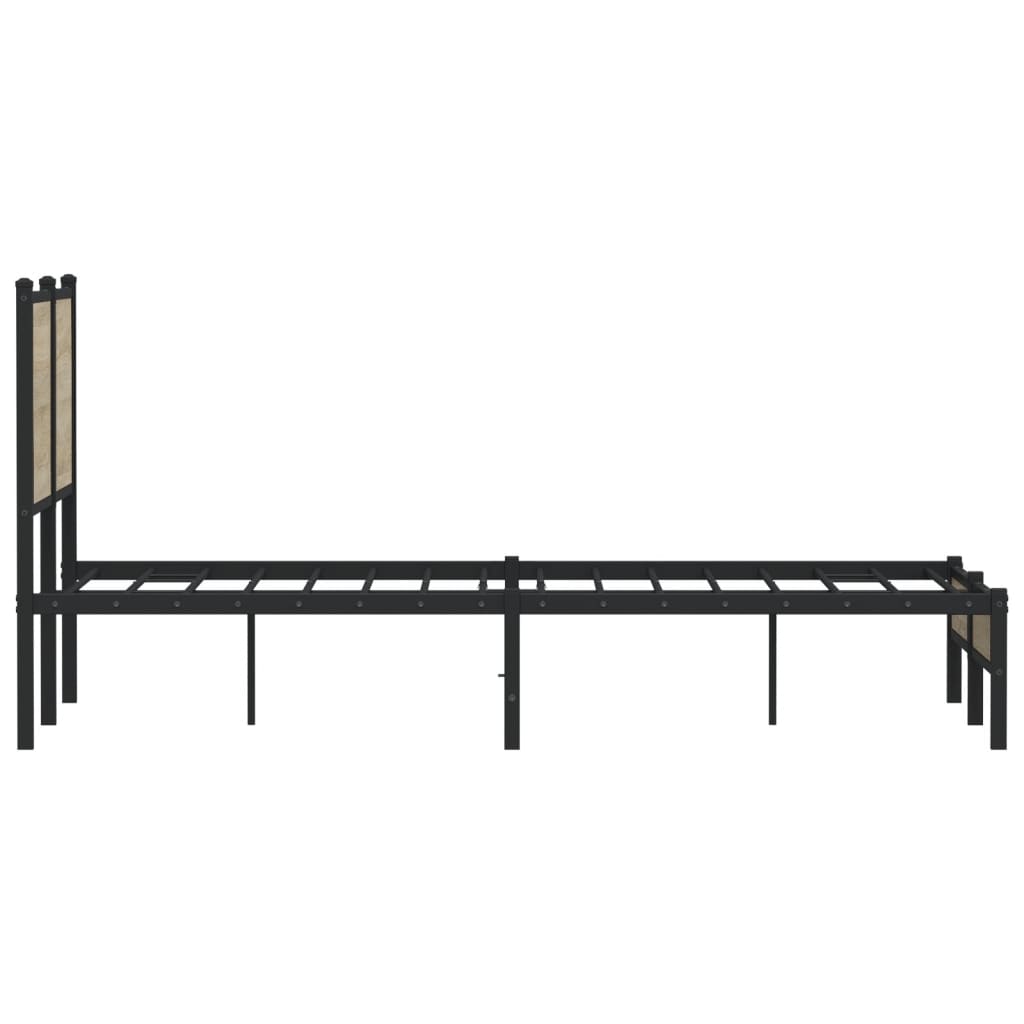 Metalni okvir kreveta bez madraca boja hrasta sonome 120x190 cm