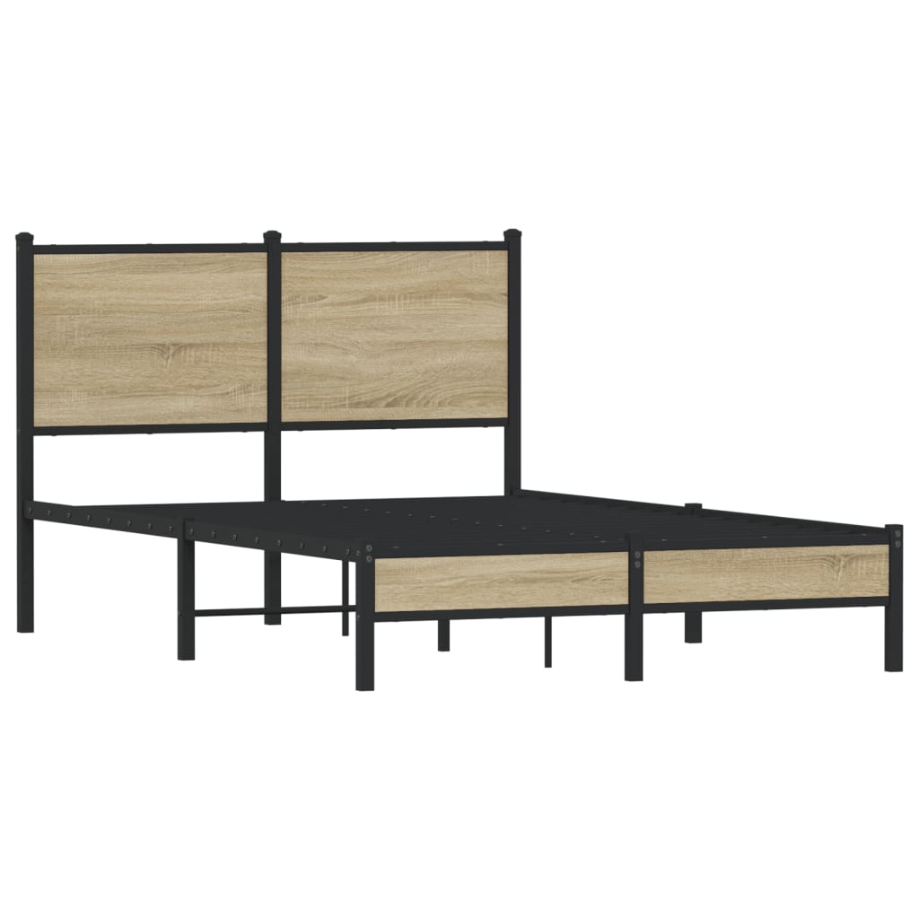 Metalni okvir kreveta bez madraca boja hrasta sonome 120x200 cm
