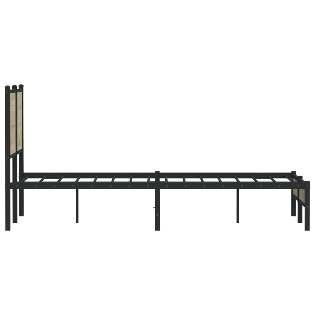 Metalni okvir kreveta bez madraca boja hrasta sonome 120x200 cm