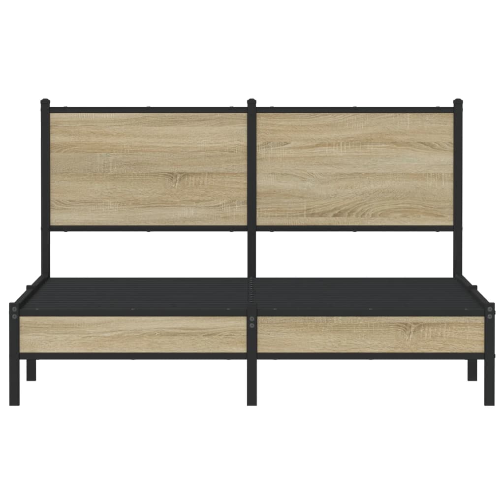 Metalni okvir kreveta bez madraca boja hrasta sonome 137x190 cm