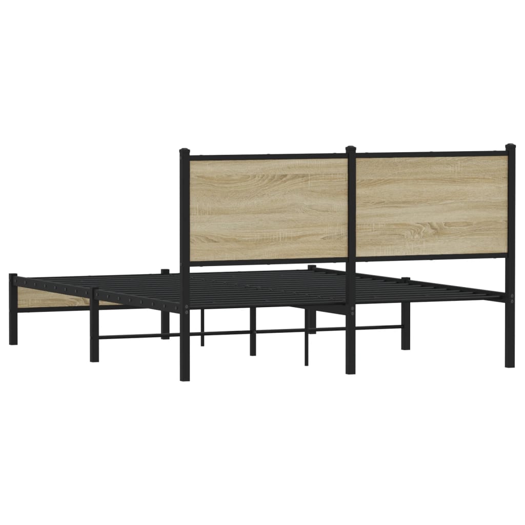 Metalni okvir kreveta bez madraca boja hrasta sonome 140x190 cm
