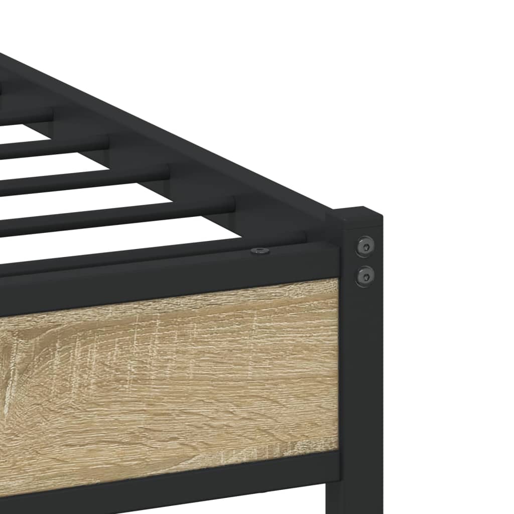 Metalni okvir kreveta bez madraca boja hrasta sonome 80x200 cm