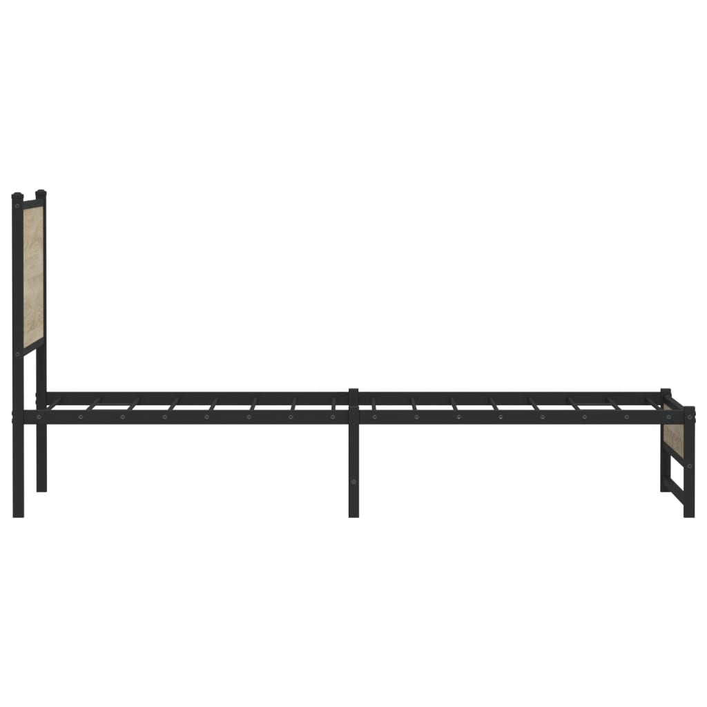 Metalni okvir kreveta bez madraca boja hrasta sonome 90x190 cm