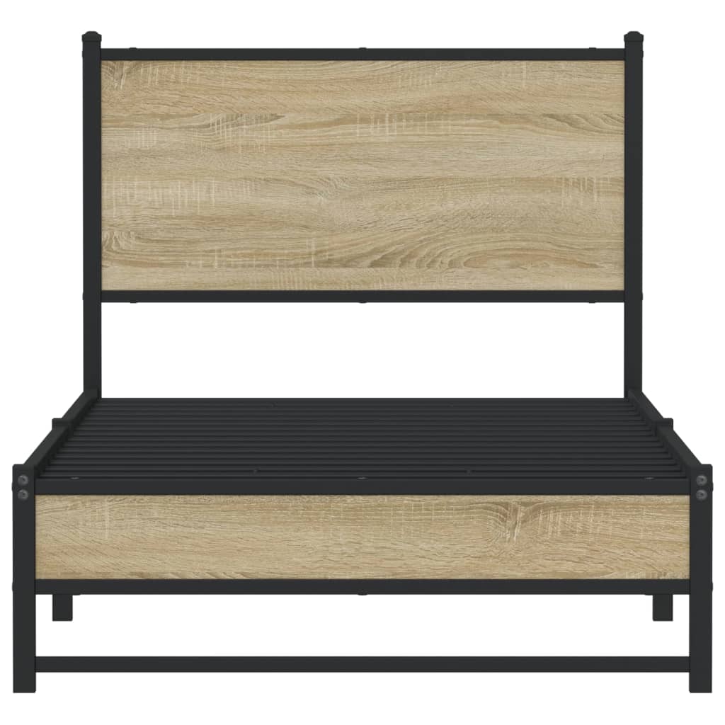 Metalni okvir kreveta bez madraca boja hrasta sonome 90x200 cm