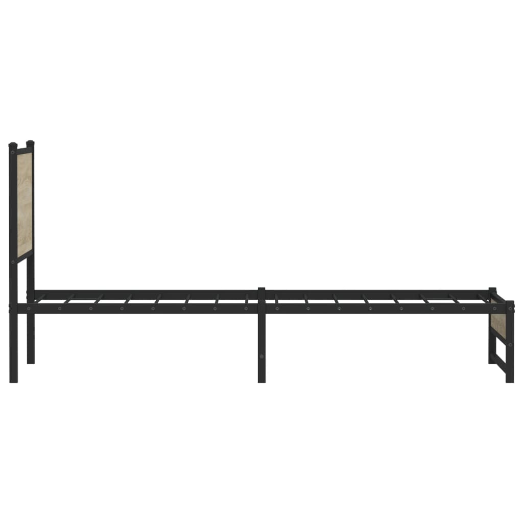 Metalni okvir kreveta bez madraca boja hrasta sonome 90x200 cm