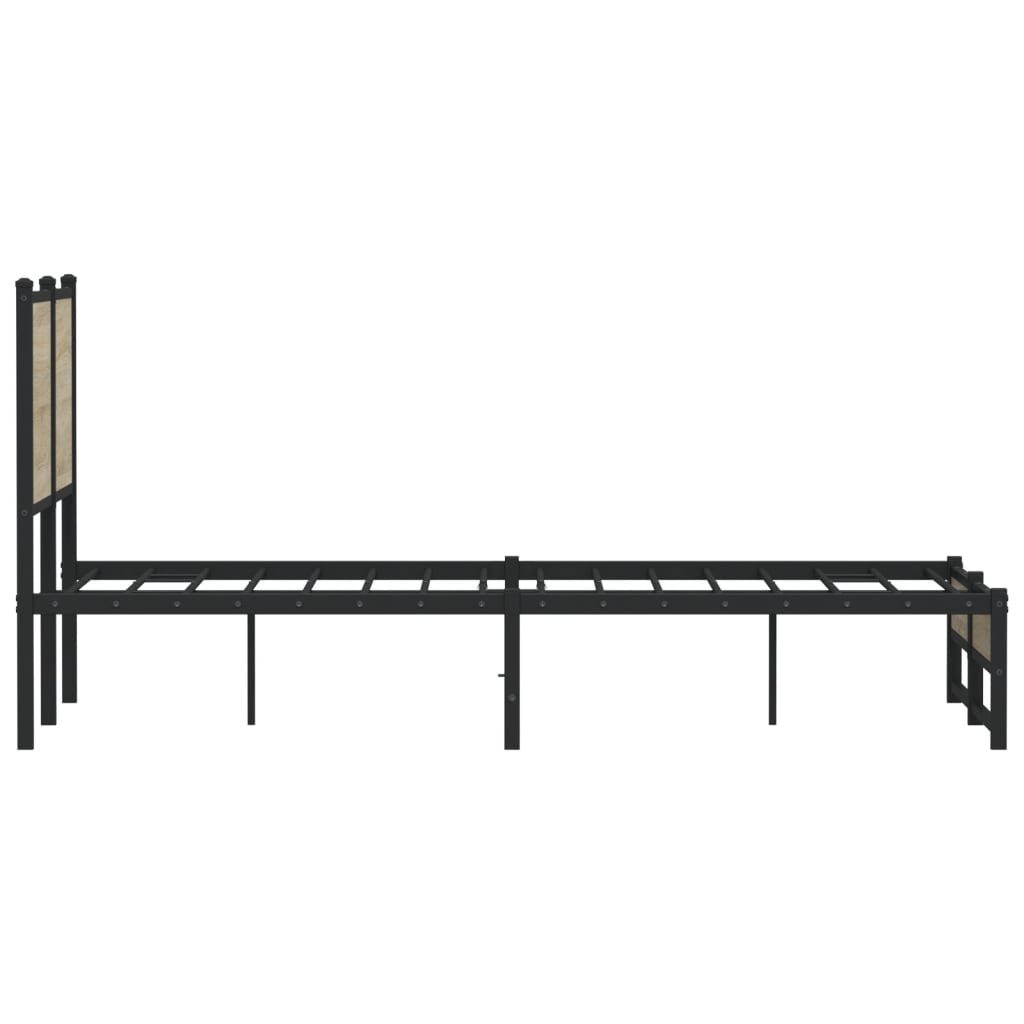 Metalni okvir kreveta bez madraca boja hrasta sonome 120x200 cm