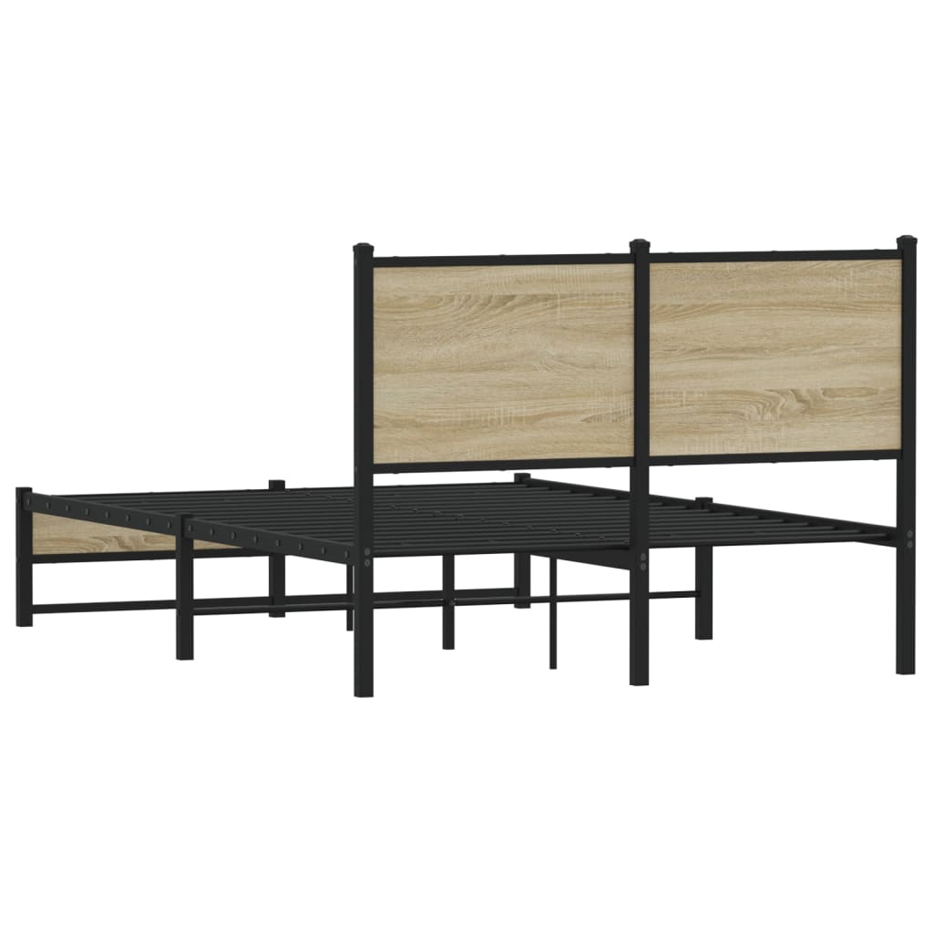 Metalni okvir kreveta bez madraca boja hrasta sonome 120x200 cm