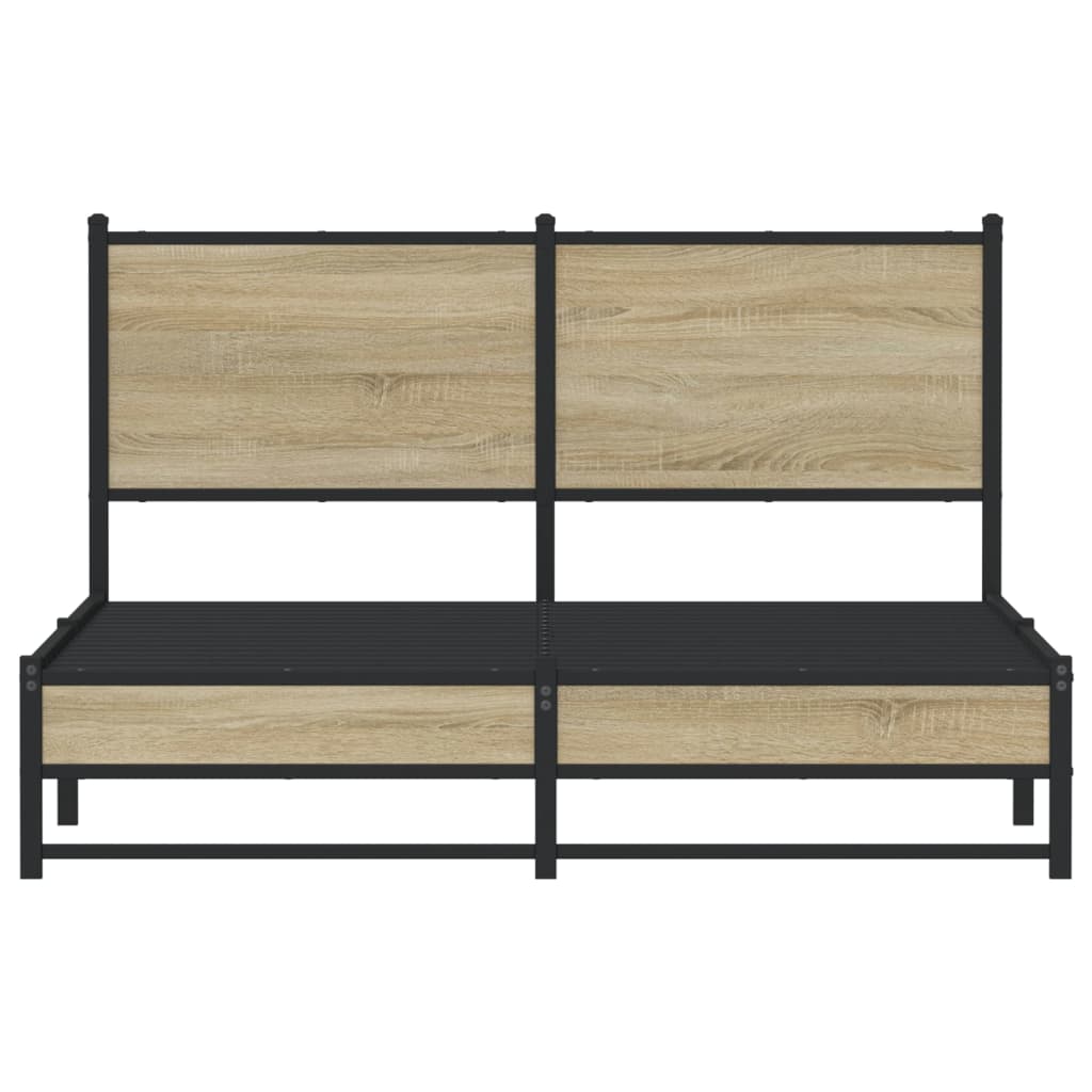Metalni okvir kreveta bez madraca boja hrasta sonome 140x190 cm