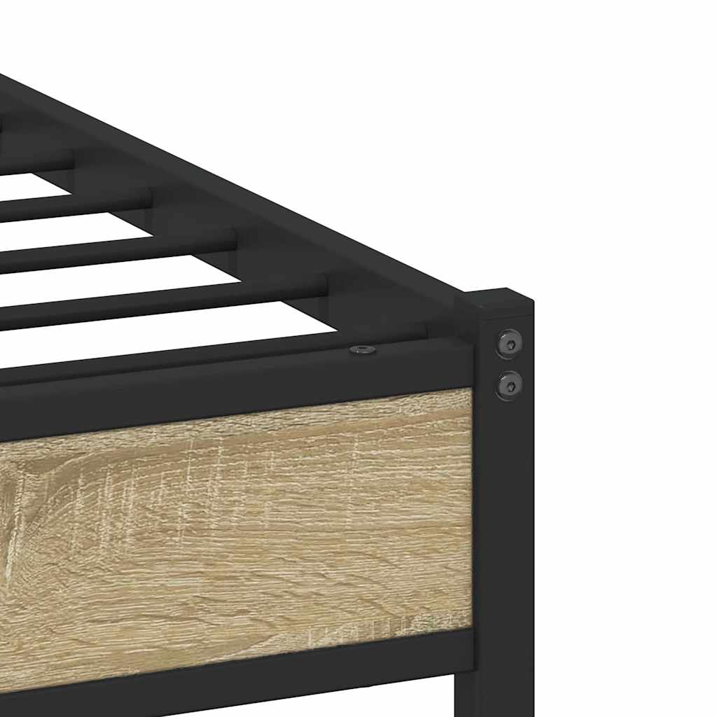 Metalni okvir kreveta bez madraca boja hrasta sonome 150x200 cm