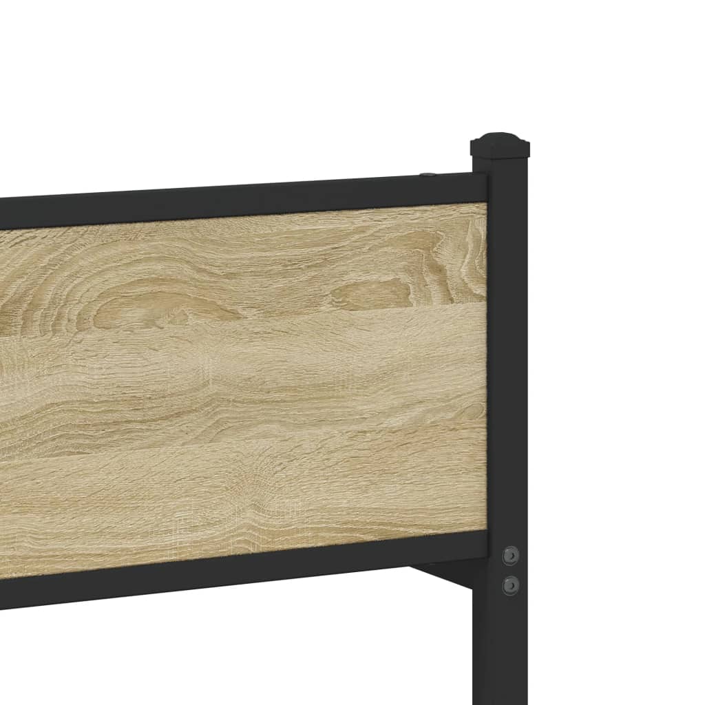 Metalni okvir kreveta bez madraca boja hrasta sonome 75x190 cm