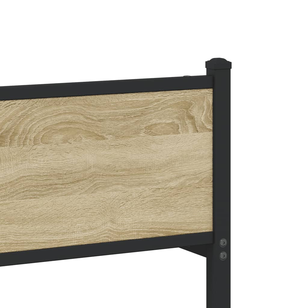 Metalni okvir kreveta bez madraca boja hrasta sonome 80x200 cm