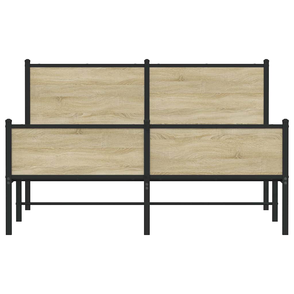 Metalni okvir kreveta bez madraca boja hrasta sonome 140x190 cm