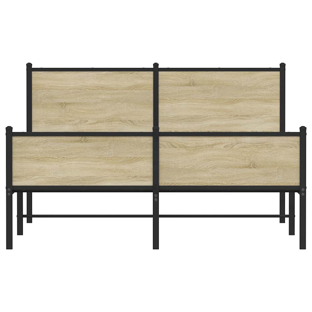 Metalni okvir kreveta bez madraca boja hrasta sonome 140x200 cm