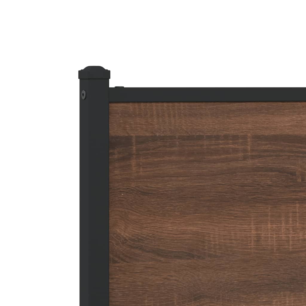 Metalni okvir kreveta bez madraca smeđi hrast 80x200 cm