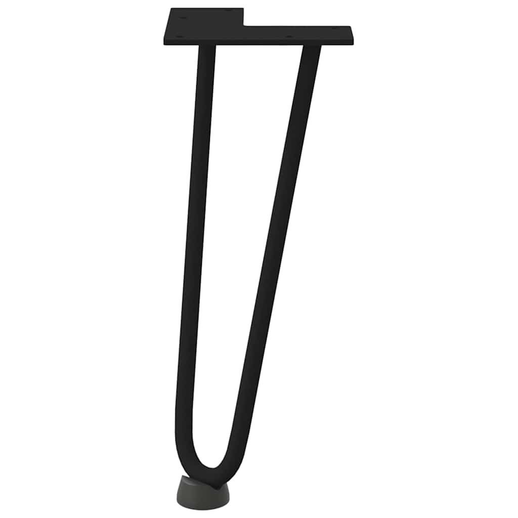 Noge s ukosnicama za stolić za kavu 4 kom. Crne 30 cm Puni čelik