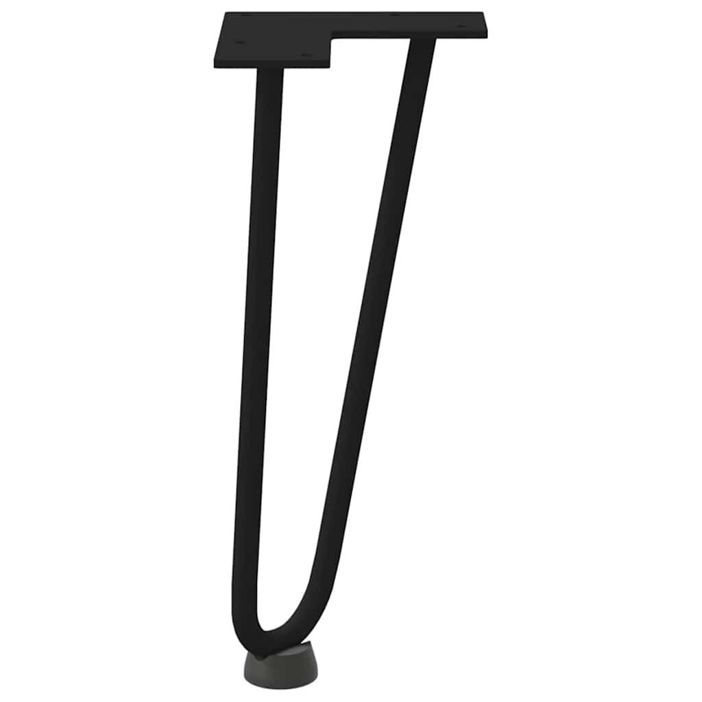 Noge s ukosnicama za stolić za kavu 4 kom. Crne 30 cm Puni čelik