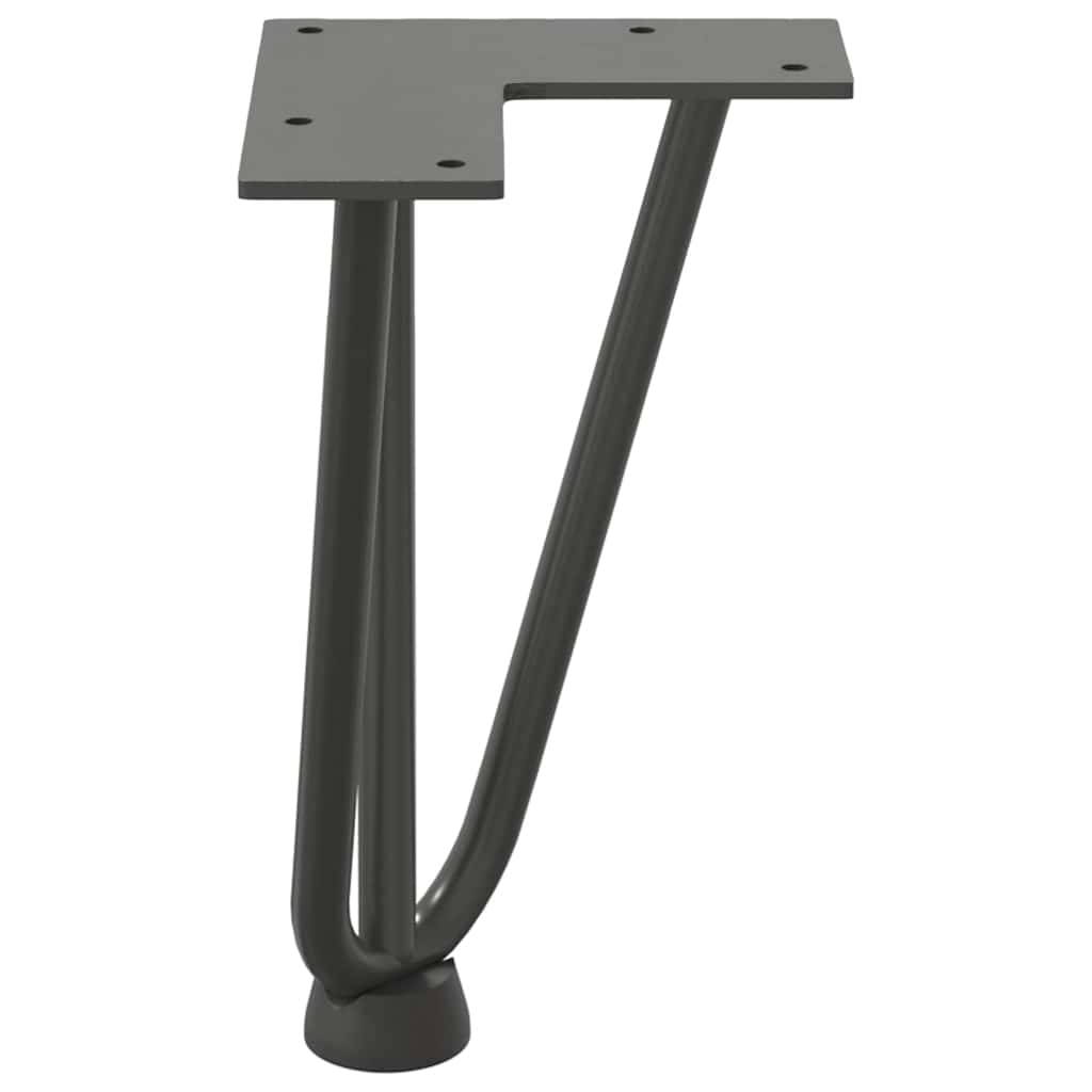 Noge s ukosnicama za stolić za kavu 4 kom. antracit 20 cm puni čelik