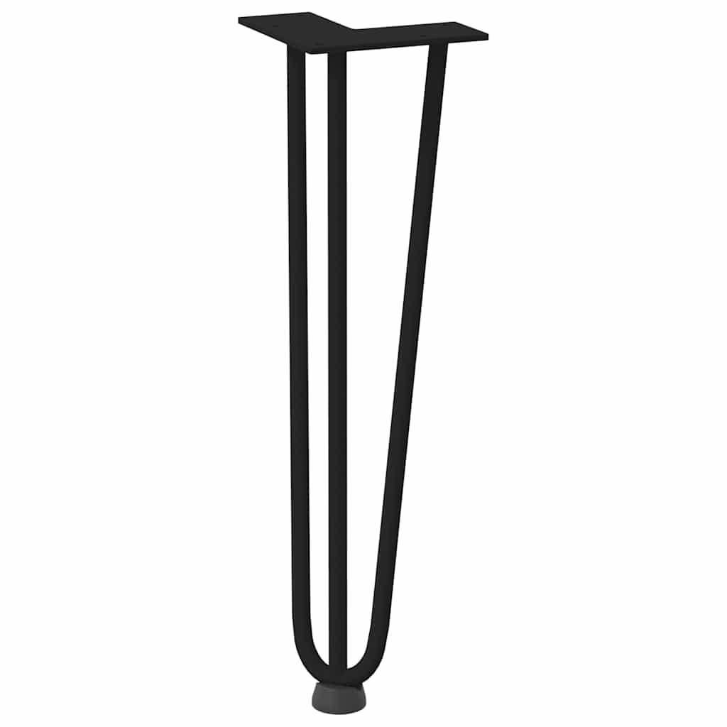 Noge s ukosnicama za stolić za kavu 4 kom. Crne 42 cm Puni čelik