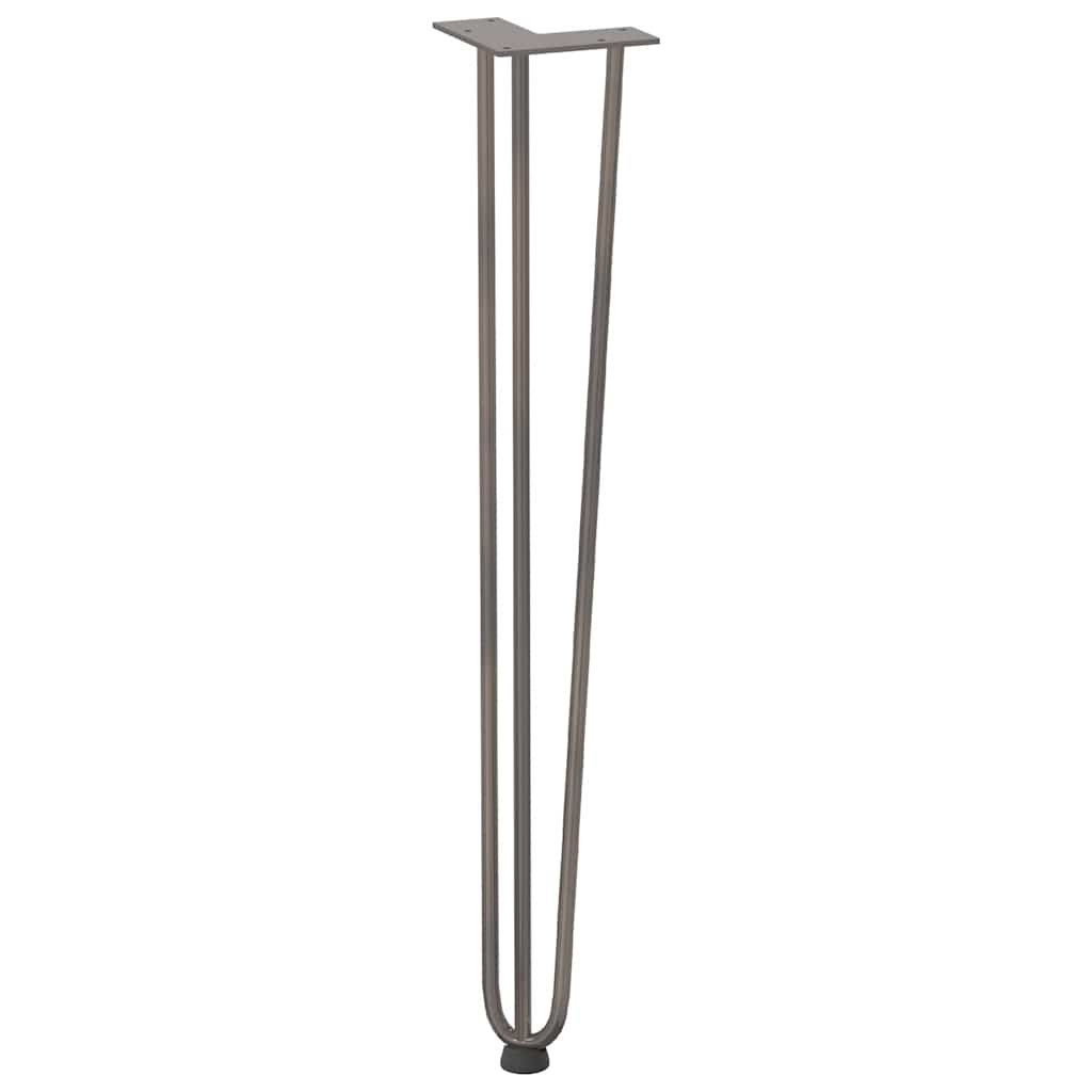 ukosne noge za konzolne stoliće za konzolni stol 4 kom. Prirodni čelik 72 cm Puni čelik