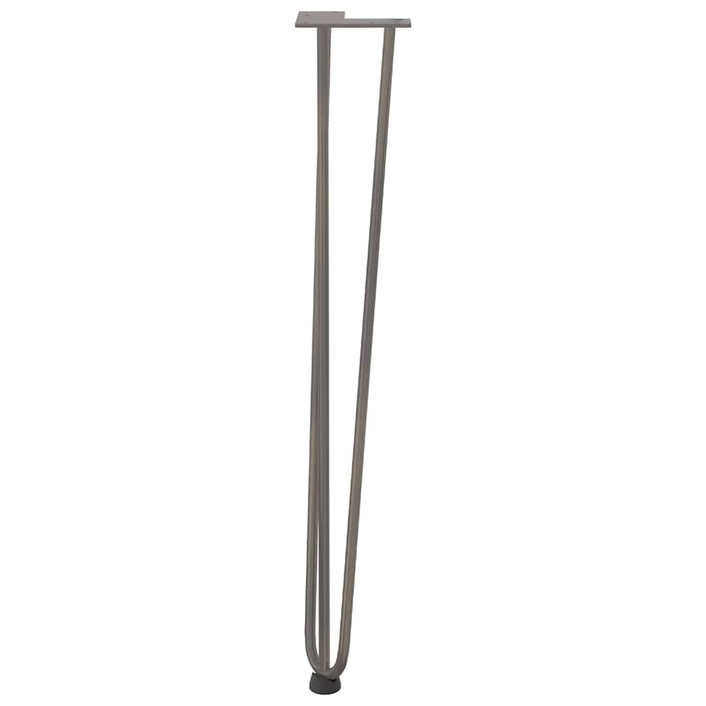 ukosne noge za konzolne stoliće za konzolni stol 4 kom. Prirodni čelik 72 cm Puni čelik