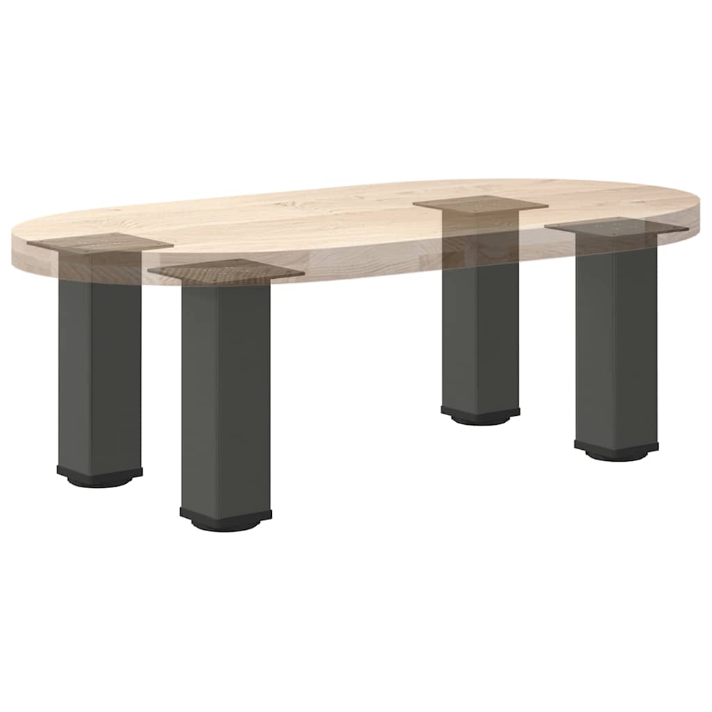 Noge za klub stolić 4 kom. antracit 30-32 cm čelik
