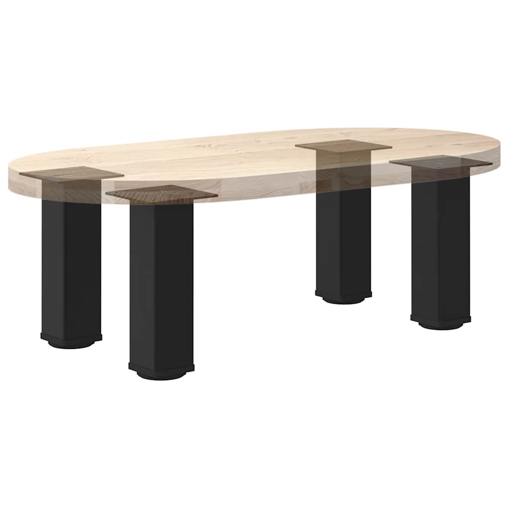Noge za klub stolić 4 kom Crne 42-44 cm Čelične