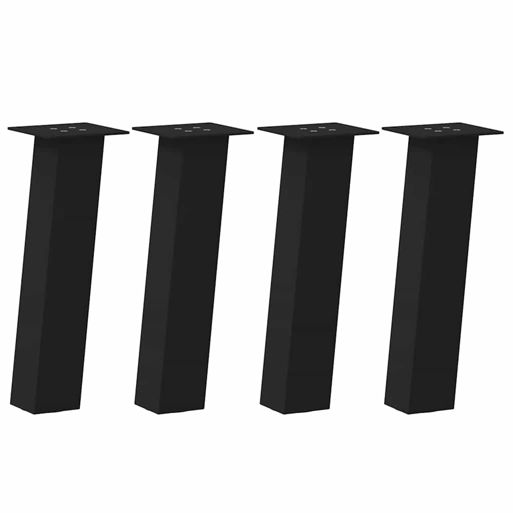 Noge za klub stolić 4 kom. Crne 42 cm Čelik