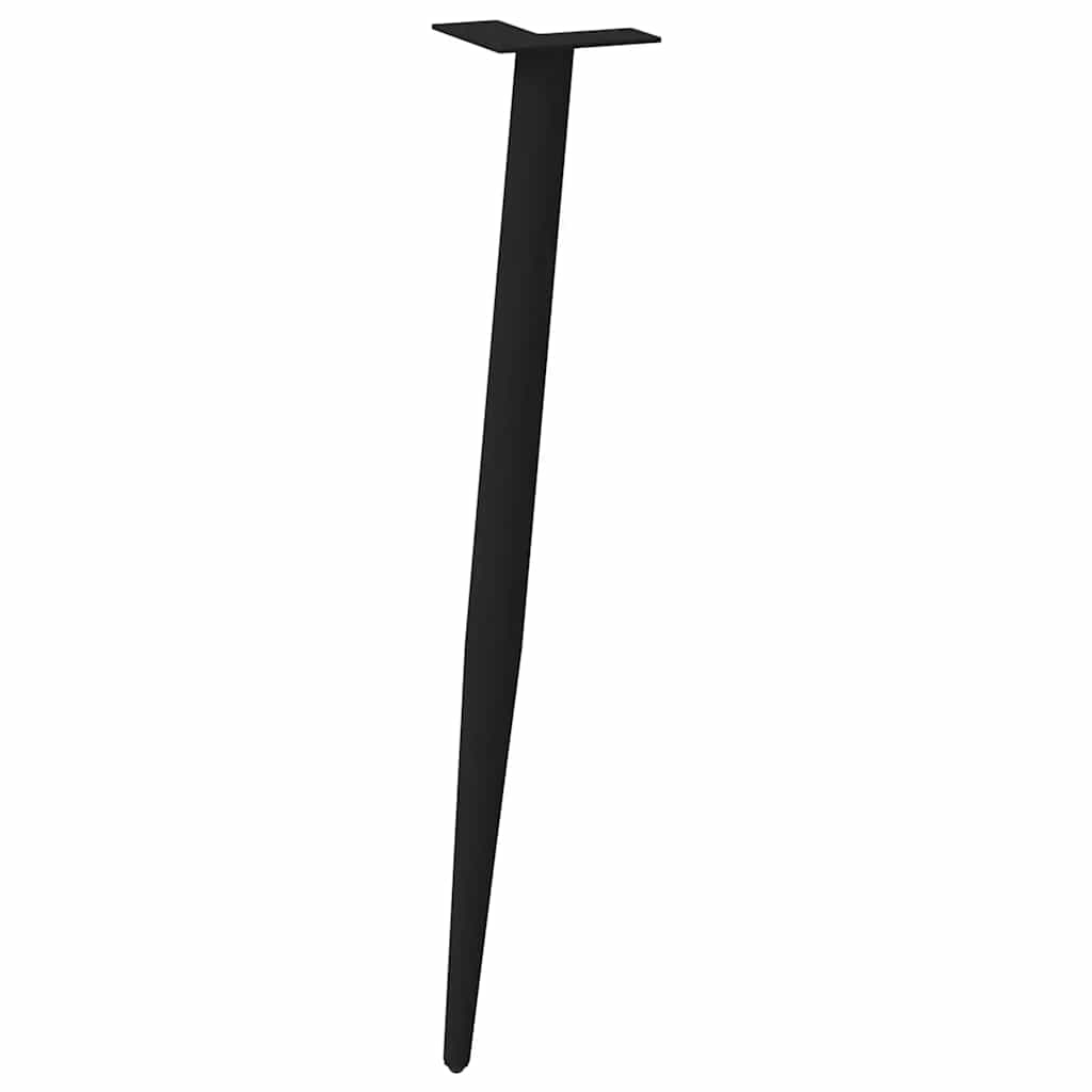 Noge za konzolni stol konusnog oblika 4 kom crne 72-73 cm čelik