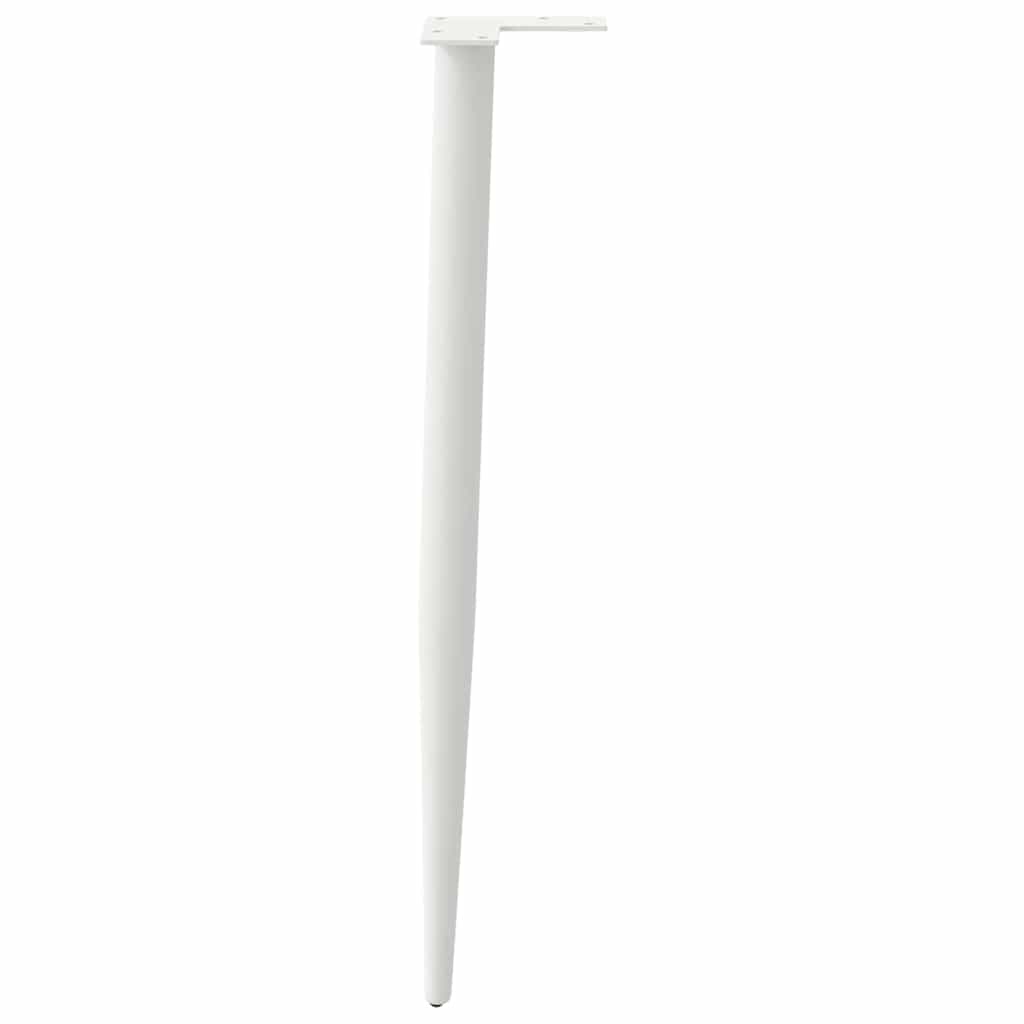 Noge za konzolni stol konusnog oblika 4 kom bijele 72-73 cm čelik
