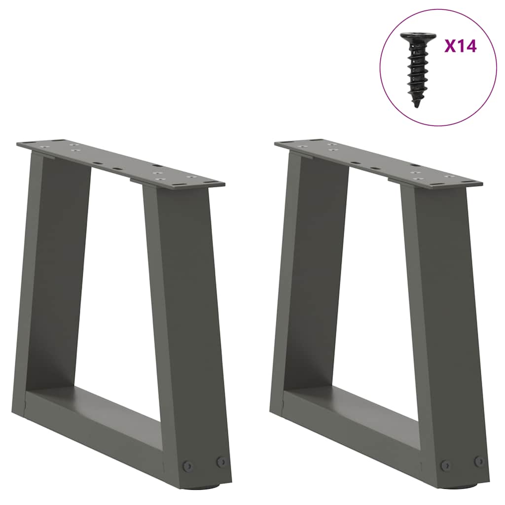 Noge za klub stolić V-oblika 2 kom antracit 40 x (30-31,3) cm čelik