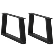 Noge za klub stolić V-oblika 2 kom Crne 50 x (30-31,3) cm Čelik