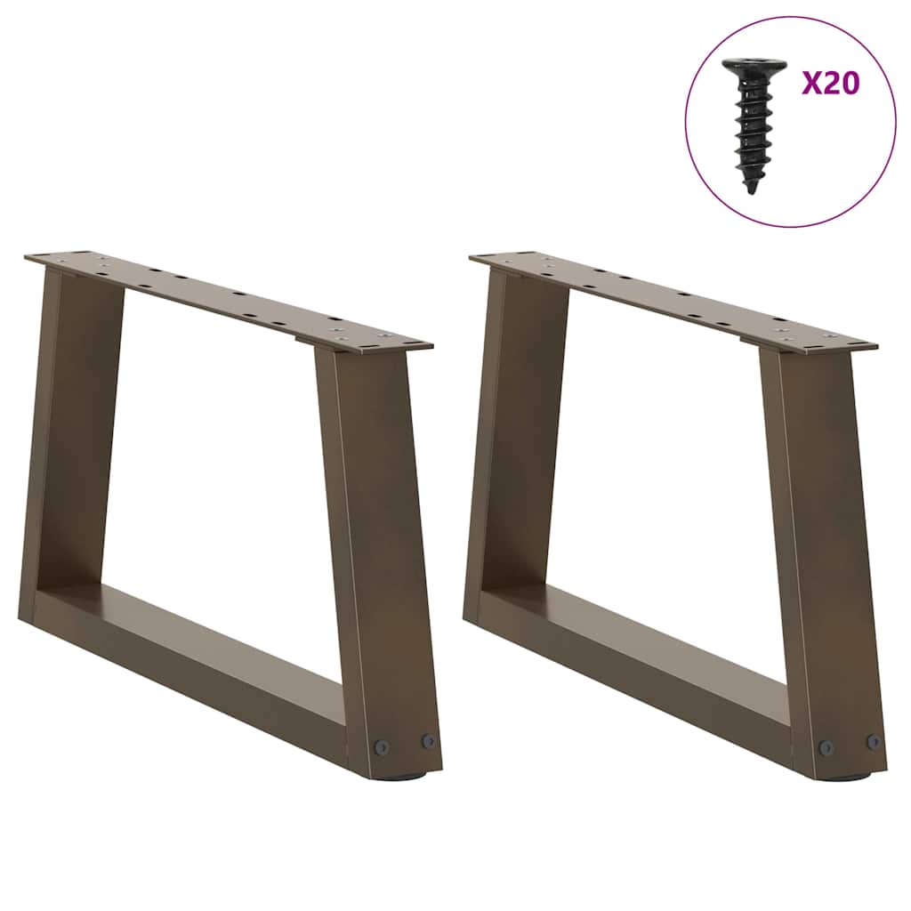 Noge za klub stolić V-oblik 2 kom Prirodni čelik 50 x (30-31,3) cm Čelik
