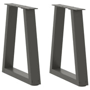 Noge za klub stolić V-oblika 2 kom antracit 38 x (42-43,3) cm čelik
