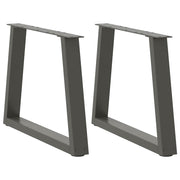 Noge za klub stolić V-oblika 2 kom antracit 50 x (42-43,3) cm čelik