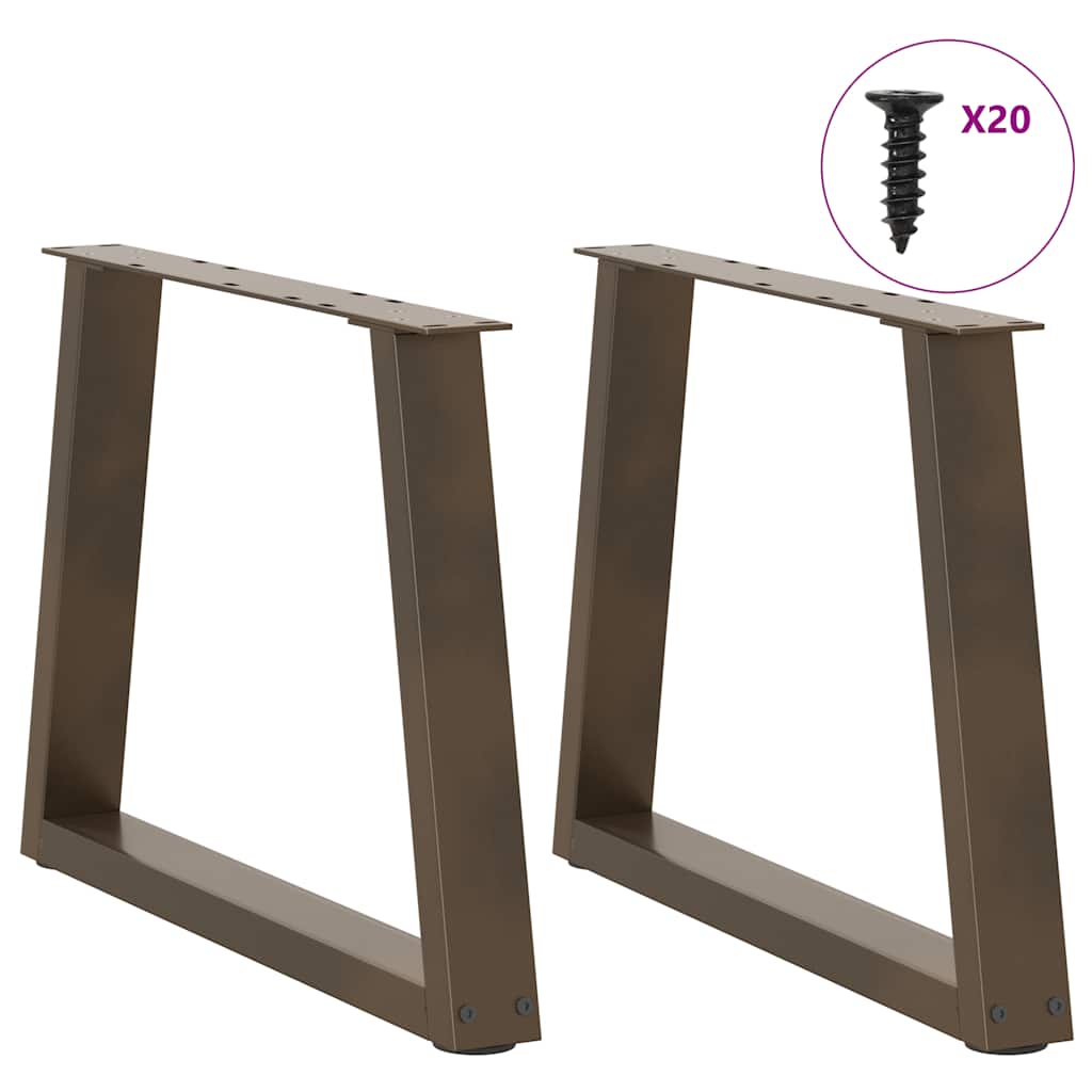 Noge za klub stolić V-oblik 2 kom Prirodni čelik 50 x (42-43,3) cm Čelik