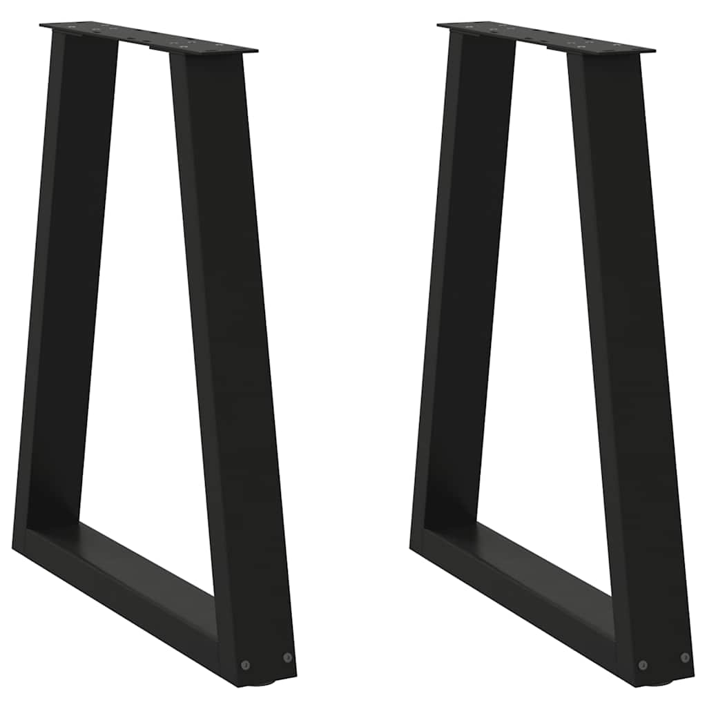 Noge za blagovaonski stol V-oblik 2 kom Crne 50x(72-73,3) cm Čelik