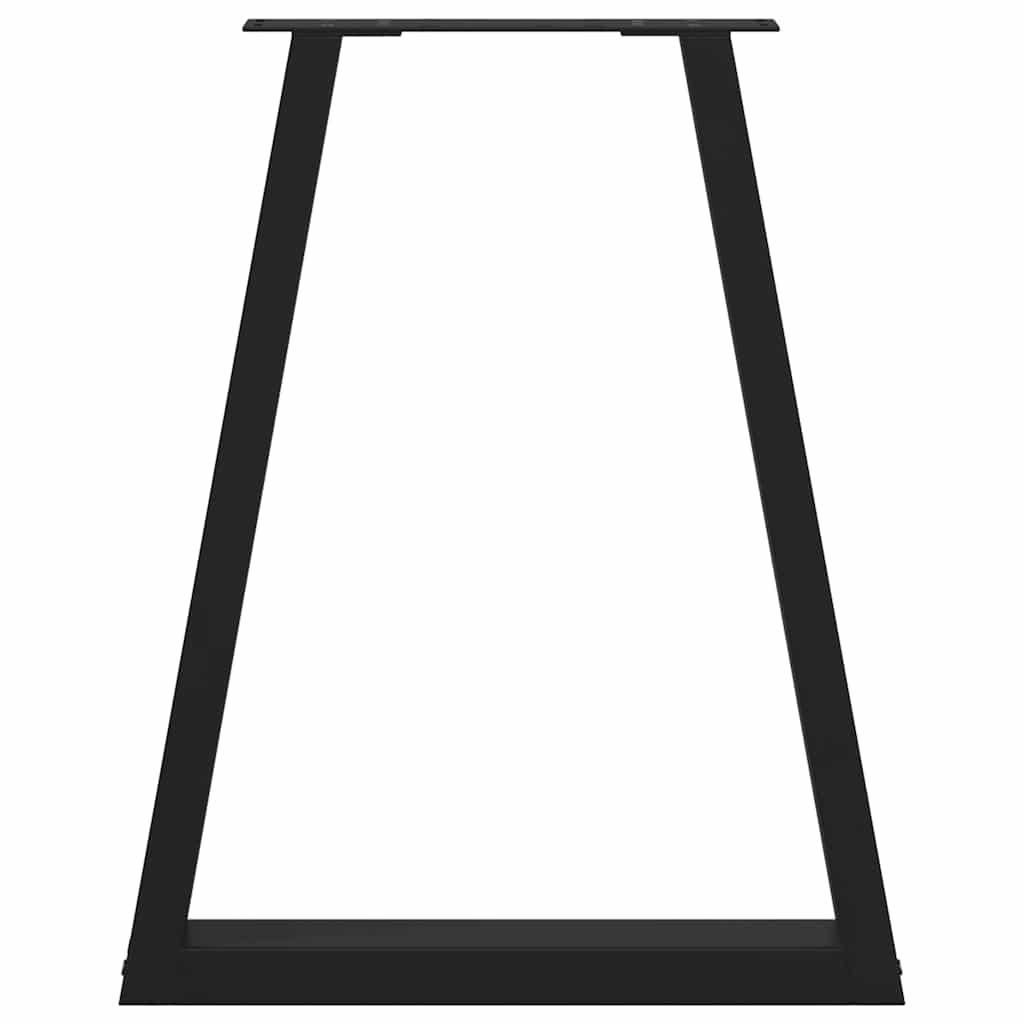 Noge za blagovaonski stol V-oblik 2 kom Crne 50x(72-73,3) cm Čelik