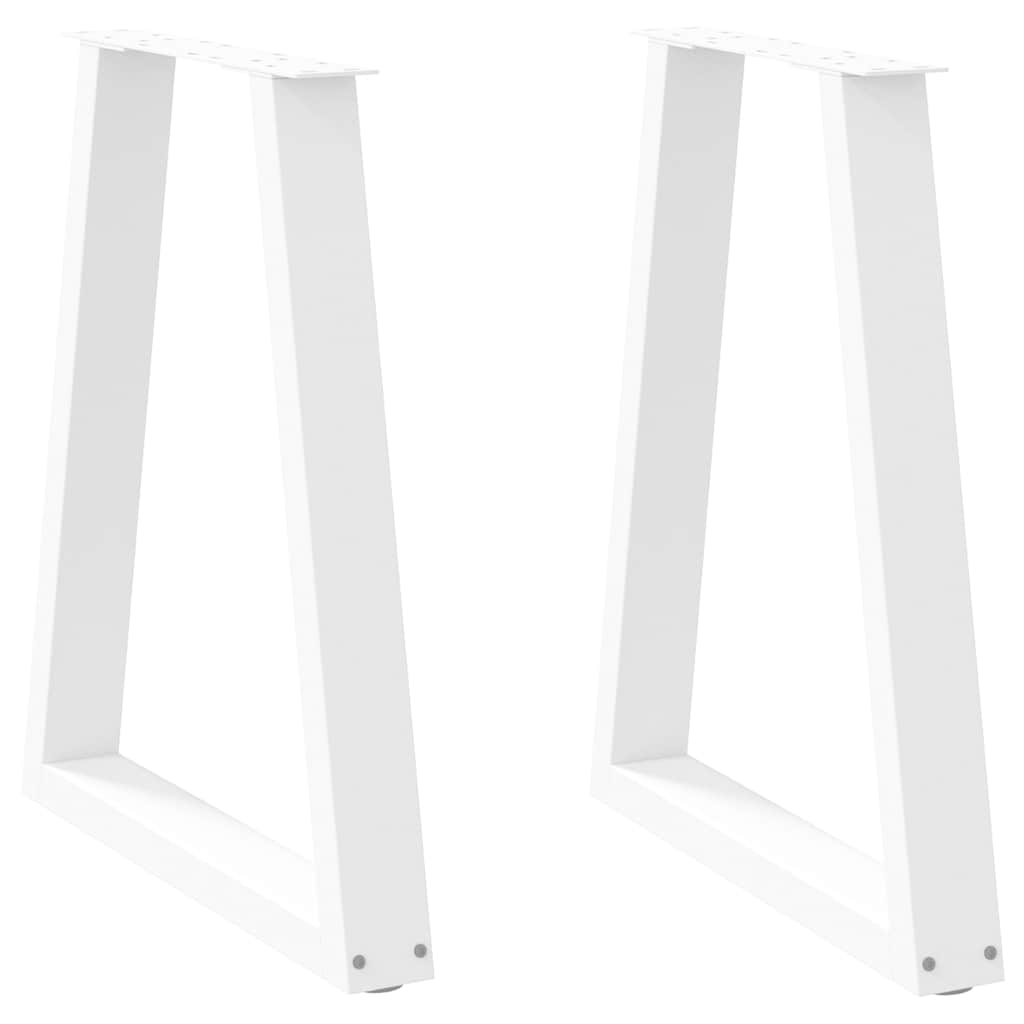 Noge za blagovaonski stol V-oblik 2 kom Bijele 50x(72-73,3) cm Čelik