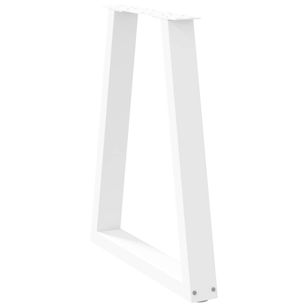 Noge za blagovaonski stol V-oblik 2 kom Bijele 60 x (72-73,3) cm Čelik