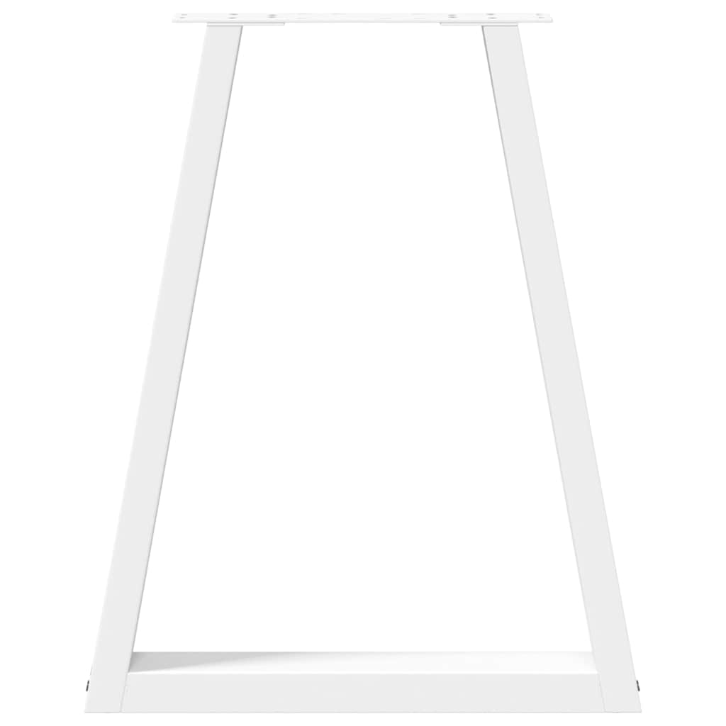 Noge za blagovaonski stol V-oblik 2 kom Bijele 60 x (72-73,3) cm Čelik
