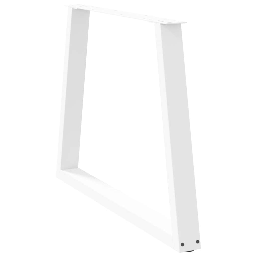 Noge za blagovaonski stol V-oblika 2 kom Bijele 100 x (72-73,3) cm Čelik
