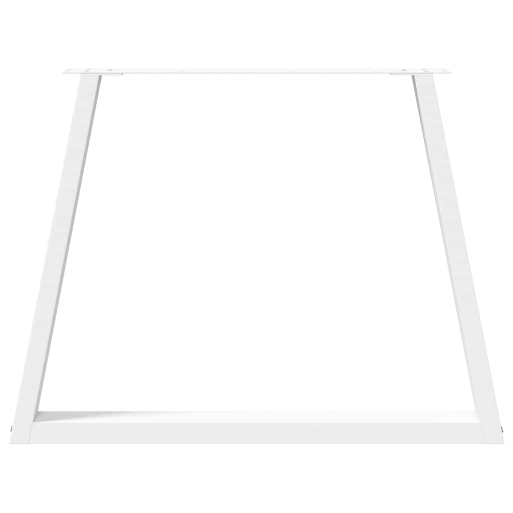 Noge za blagovaonski stol V-oblika 2 kom Bijele 100 x (72-73,3) cm Čelik