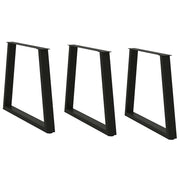Noge za blagovaonski stol V-oblik 3 kom Crne 70 x (72-73,3) cm Čelik