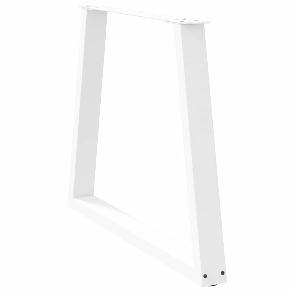 Noge za blagovaonski stol V-oblika 3 kom Bijele 70 x (72-73,3) cm Čelik