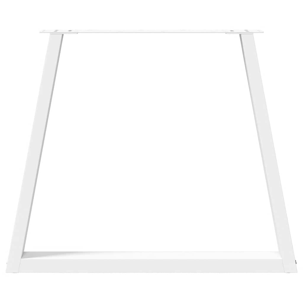 Noge za blagovaonski stol V-oblik 3 kom Bijele 80 x (72-73,3) cm Čelik