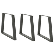 Noge za blagovaonski stol V-oblik 3 kom antracit 80 x (72-73,3) cm čelik
