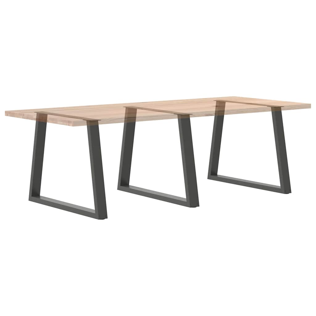 Noge za blagovaonski stol V-oblika 3 kom antracit 90 x (72-73,3) cm čelik
