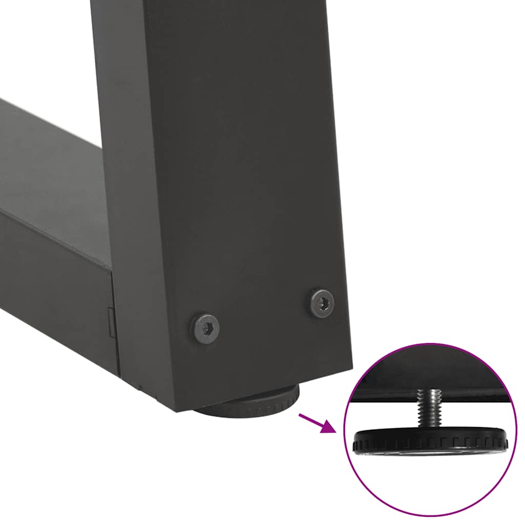 Noge za blagovaonski stol V-oblika 3 kom antracit 90 x (72-73,3) cm čelik