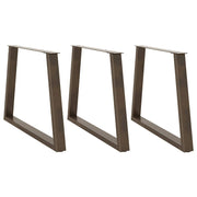 Noge za blagovaonski stol V-oblik 3 kom Prirodni čelik 90 x (72-73,3) cm Čelik